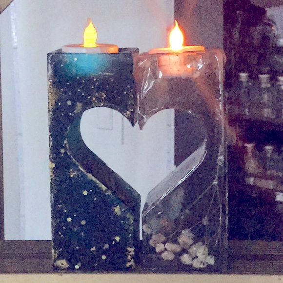 2-piece love-inspired tea light holder (made to order) - Picture 3 of 3